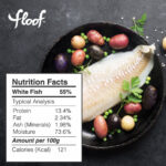 White Fish Nutritional label