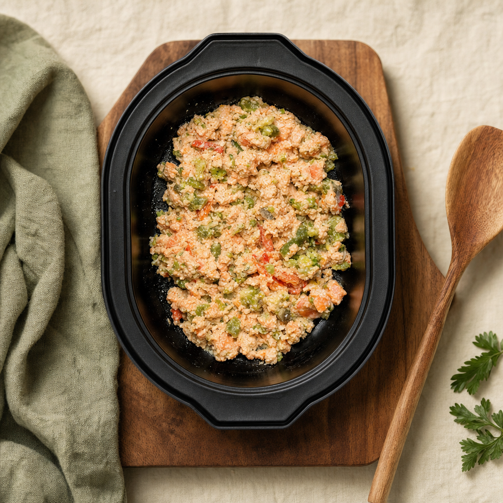 Salmon in bowl Top shot AI